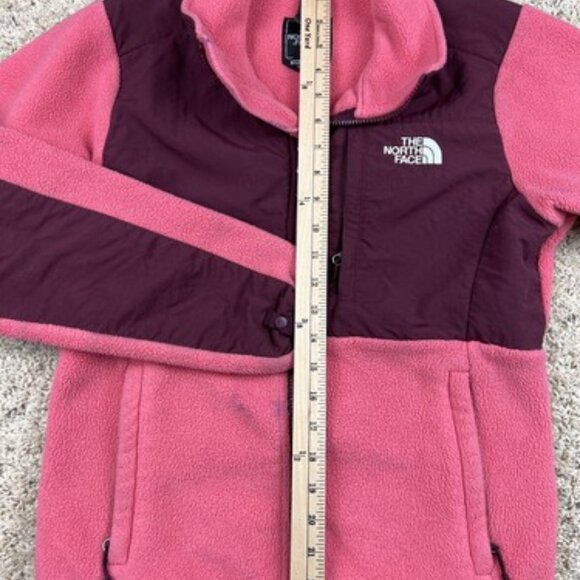 The North Face Fleece Jacket Womens Size Small Full Zip Pink And Deep Red *** - Picture 6 of 10